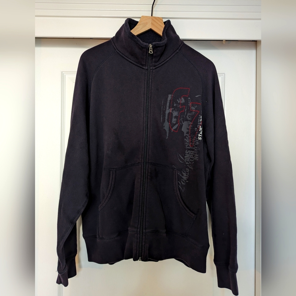 90s Ralph Lauren Polo Jeans Co Blue full zip sweatshirt men size L